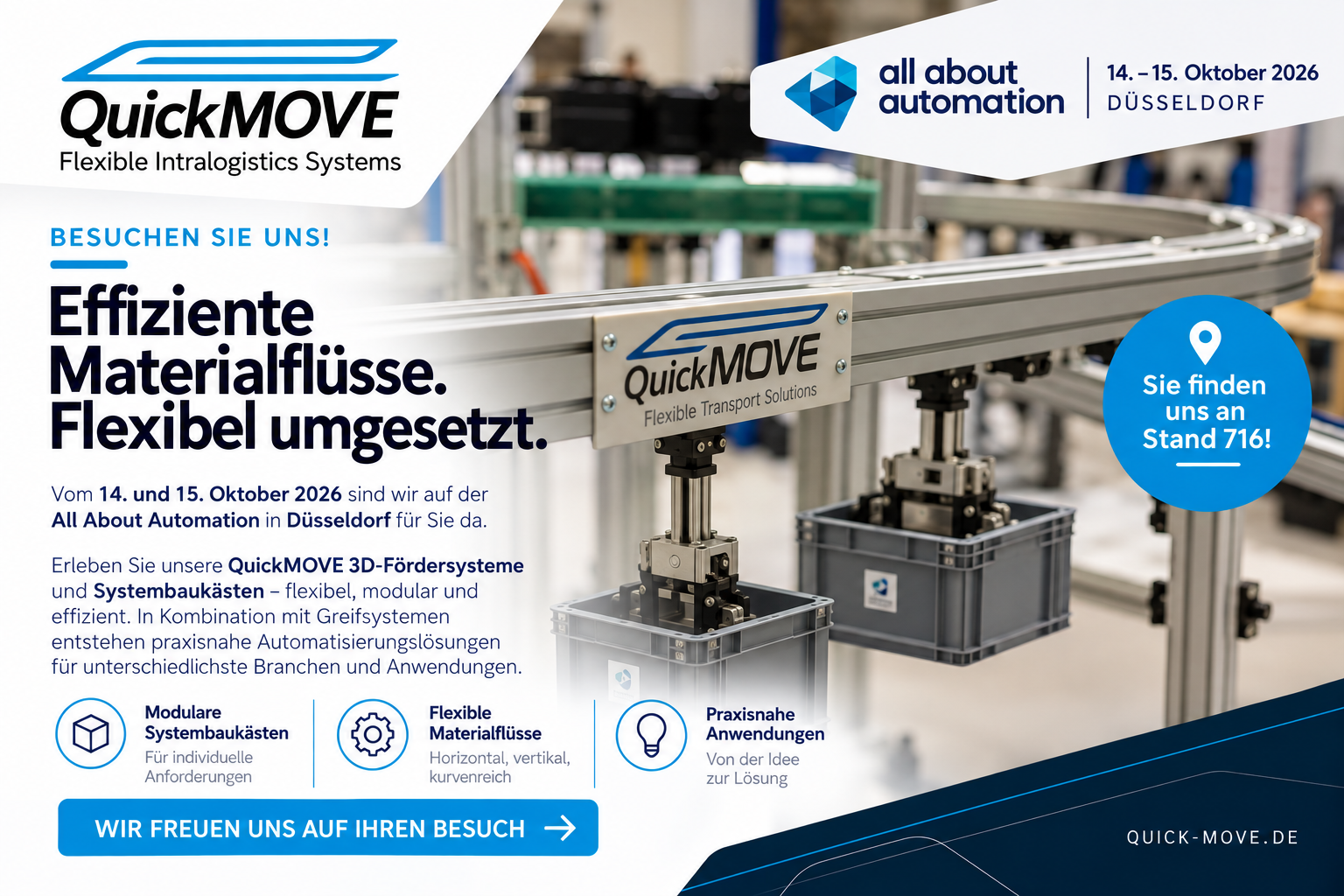Effiziente Materialflüsse auf der Automation Messe
